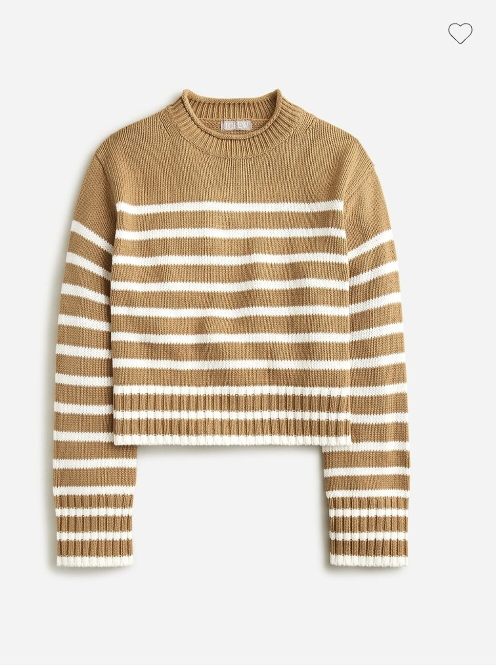 J Crew Rollneck Sweater In Stripped
